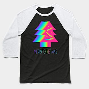 Colorful Christmas Trees Baseball T-Shirt